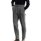 Tapered Leg Flat Front Trousers