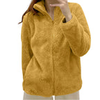 Women's Fleece Quarter Zip Pullover – Long Sleeve High Neck Sweatshirt