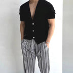 Men’s Resort Collar Button Knit Shirt