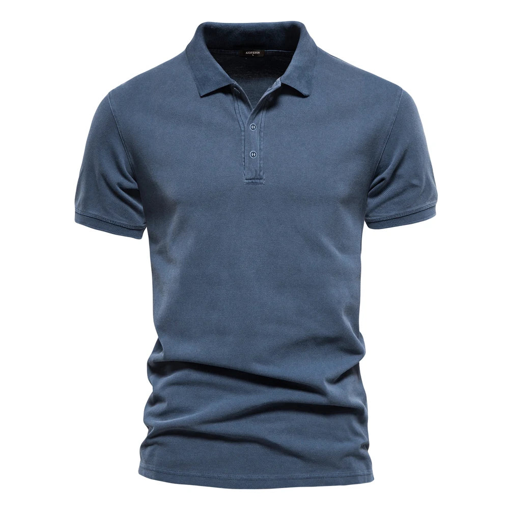 Men's Everyday Short Sleeve Polo Shirt with Straight Hem Design