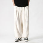 Men's Wide Leg Pull On Drawstring Full Length Pants