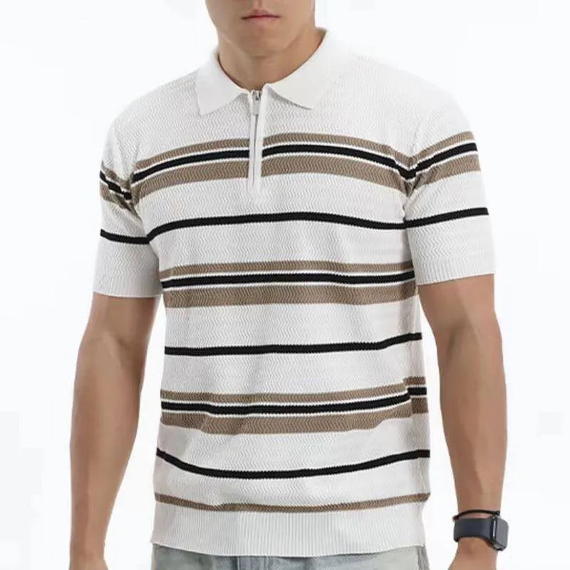 Men's Zip Front Polo Shirt