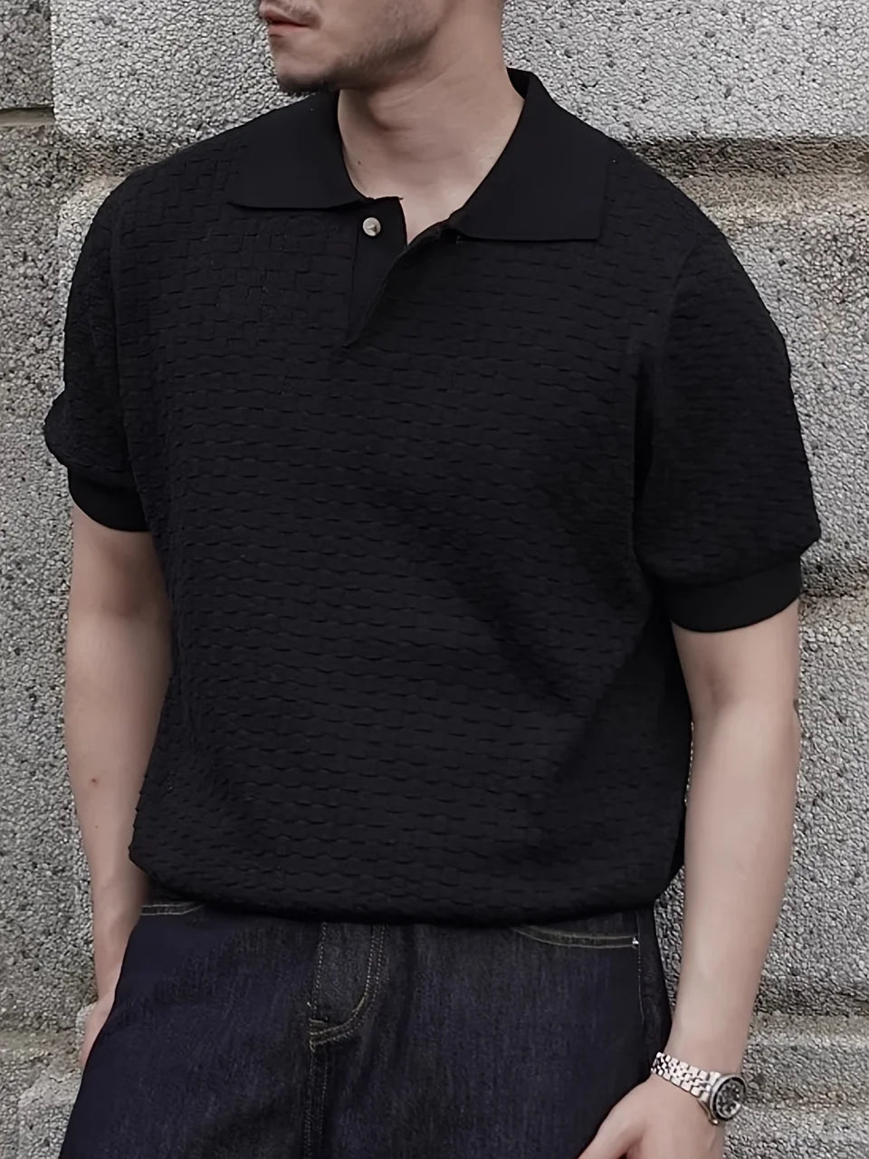 Ridge Textured Polo Shirt Men