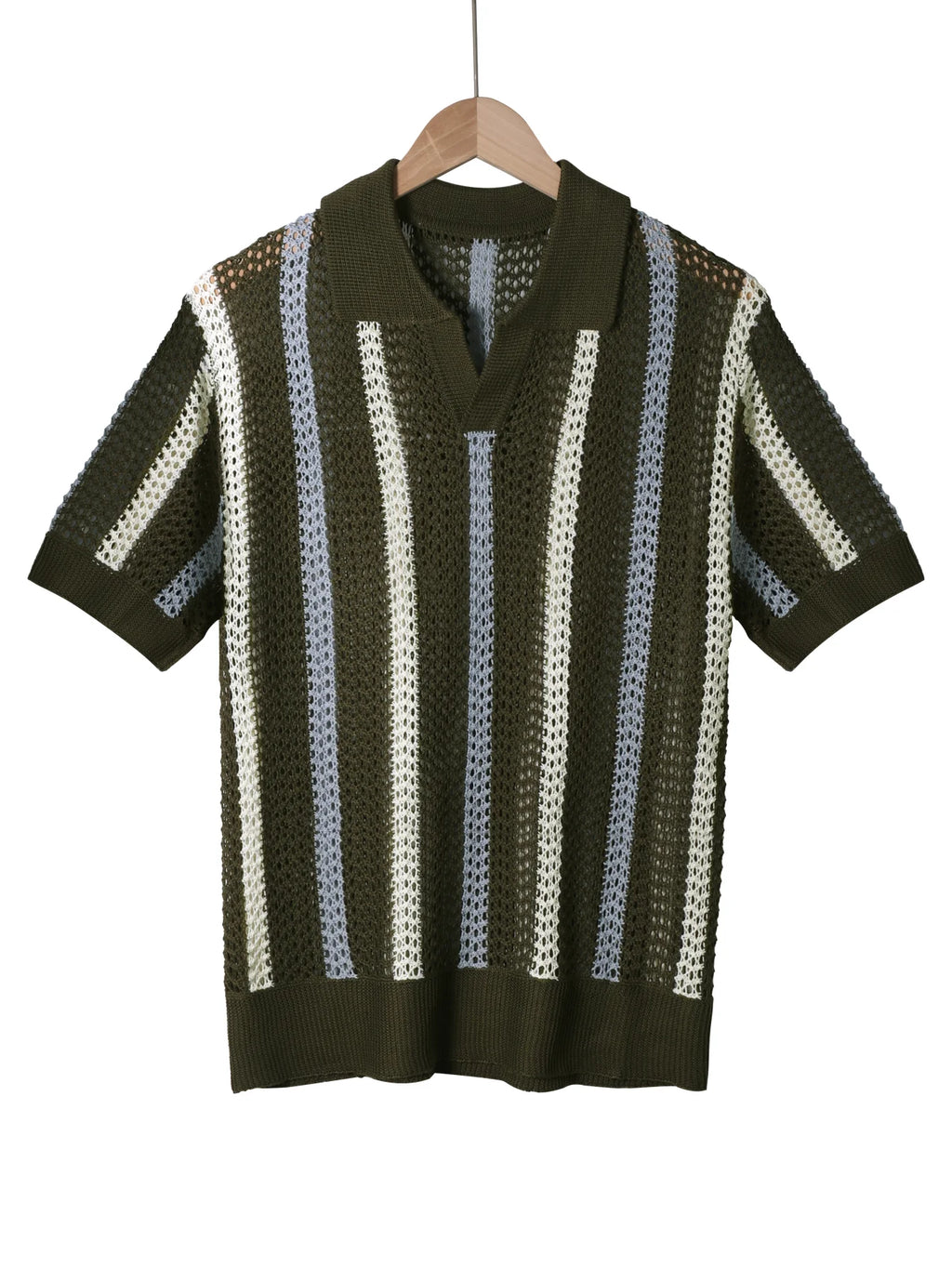 Men's Retro Stripe Polo Shirt