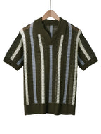 Men's Retro Stripe Polo Shirt