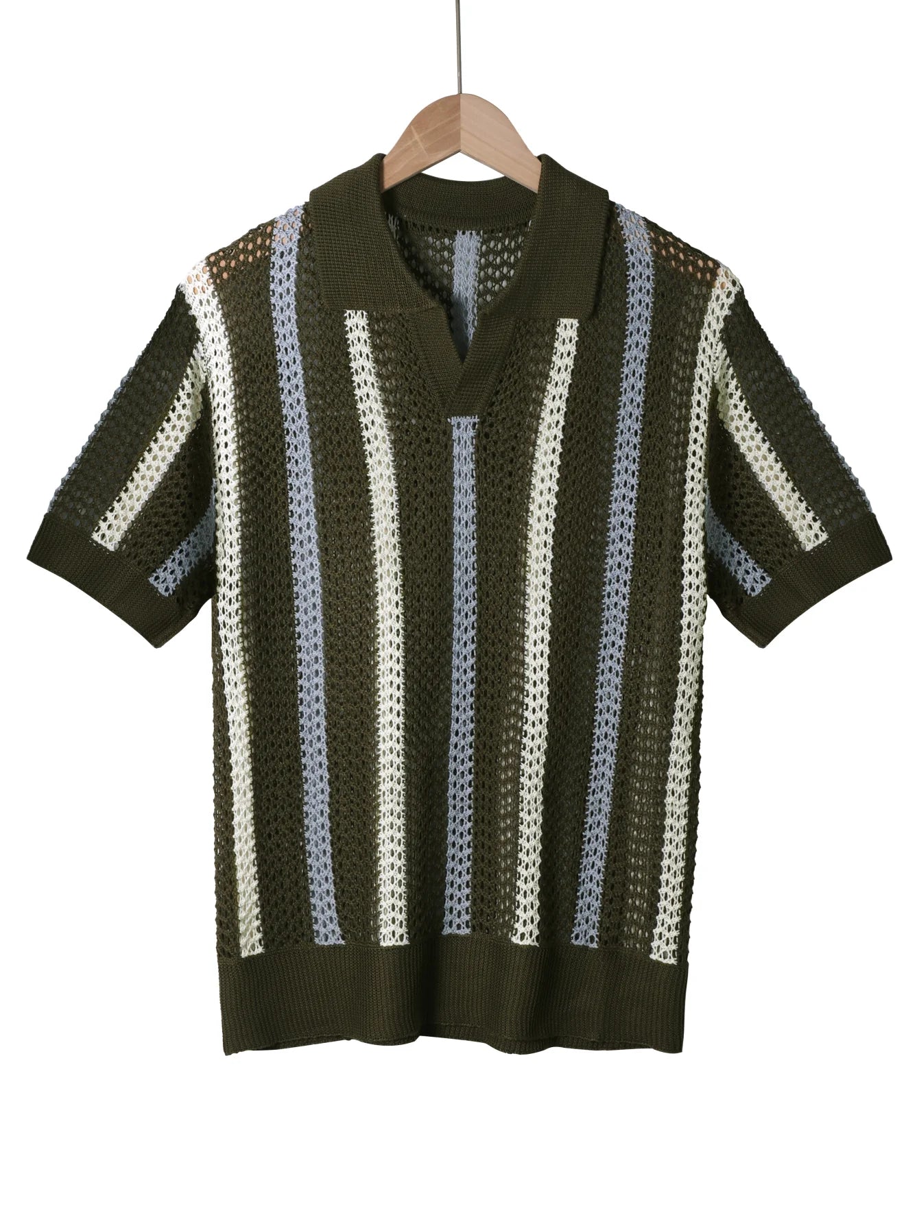 Men's Retro Stripe Polo Shirt