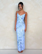 Spaghetti Strap Floral Long Dress