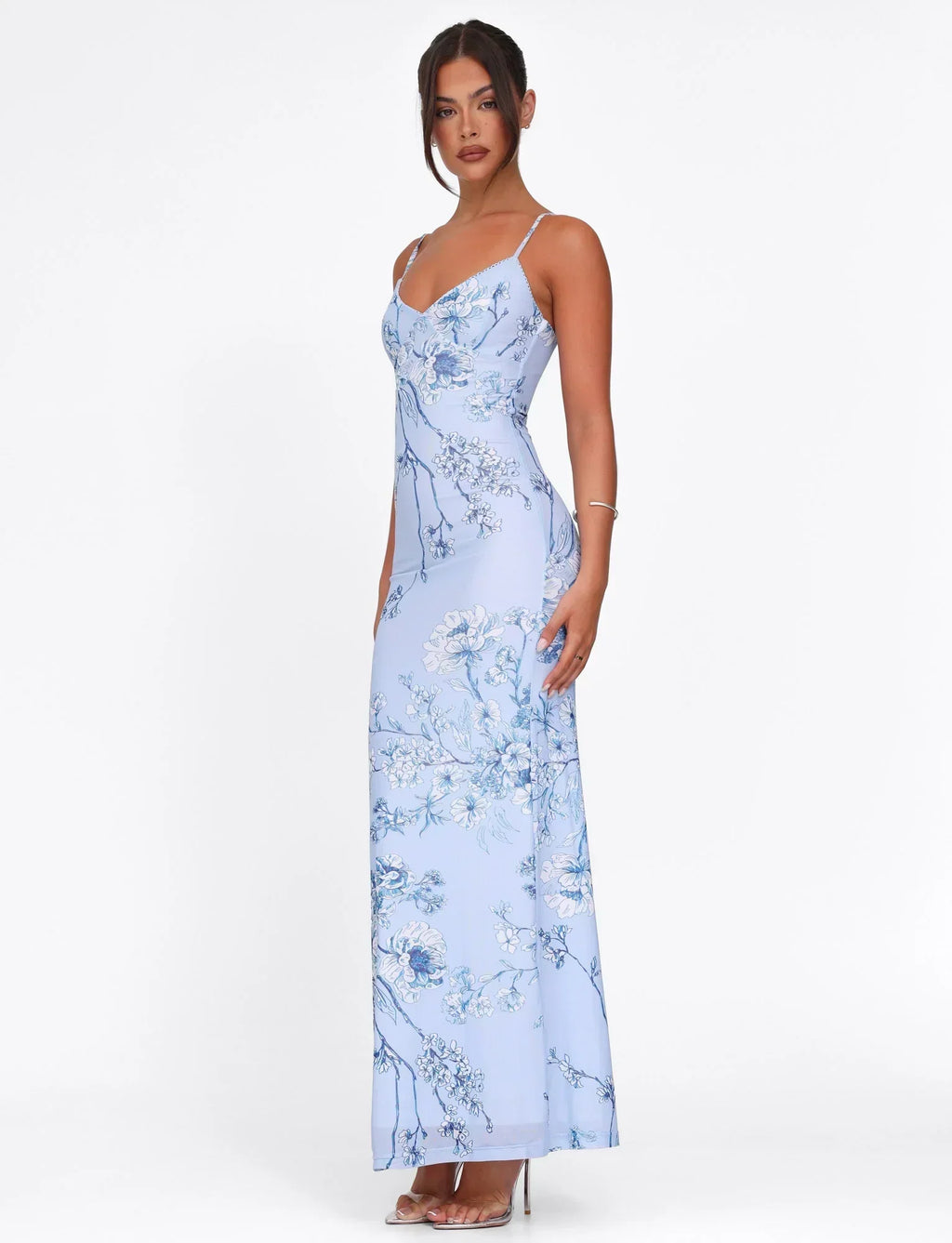 Spaghetti Strap Floral Long Dress