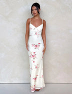 Spaghetti Strap Floral Long Dress