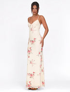Spaghetti Strap Floral Long Dress
