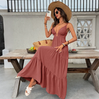 Women's Backless Strap Maxi Dress