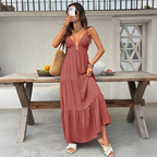 Women's Backless Strap Maxi Dress