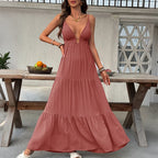 Women's Backless Strap Maxi Dress