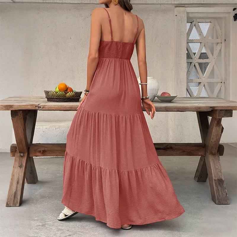 Women's Backless Strap Maxi Dress
