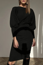 Long Sleeve Pencil Midi Dress For Women