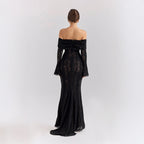 Off Shoulder Lace Maxi Dress Women