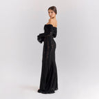 Off Shoulder Lace Maxi Dress Women