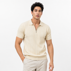 Breathable Textured Business Casual Polo