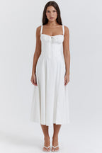 Bustier Bodice Midi Dress For Women