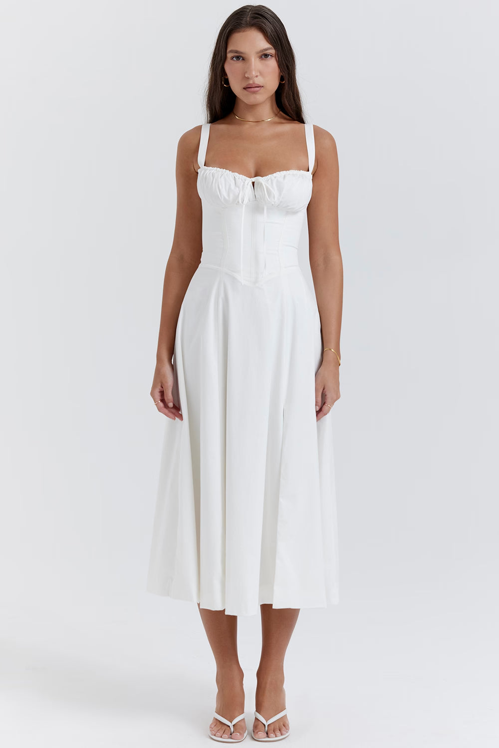 Bustier Bodice Midi Dress For Women