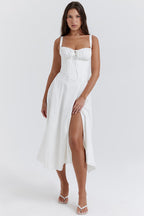 Bustier Bodice Midi Dress For Women