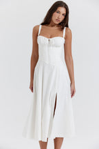 Bustier Bodice Midi Dress For Women