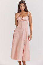 Bustier Bodice Midi Dress For Women