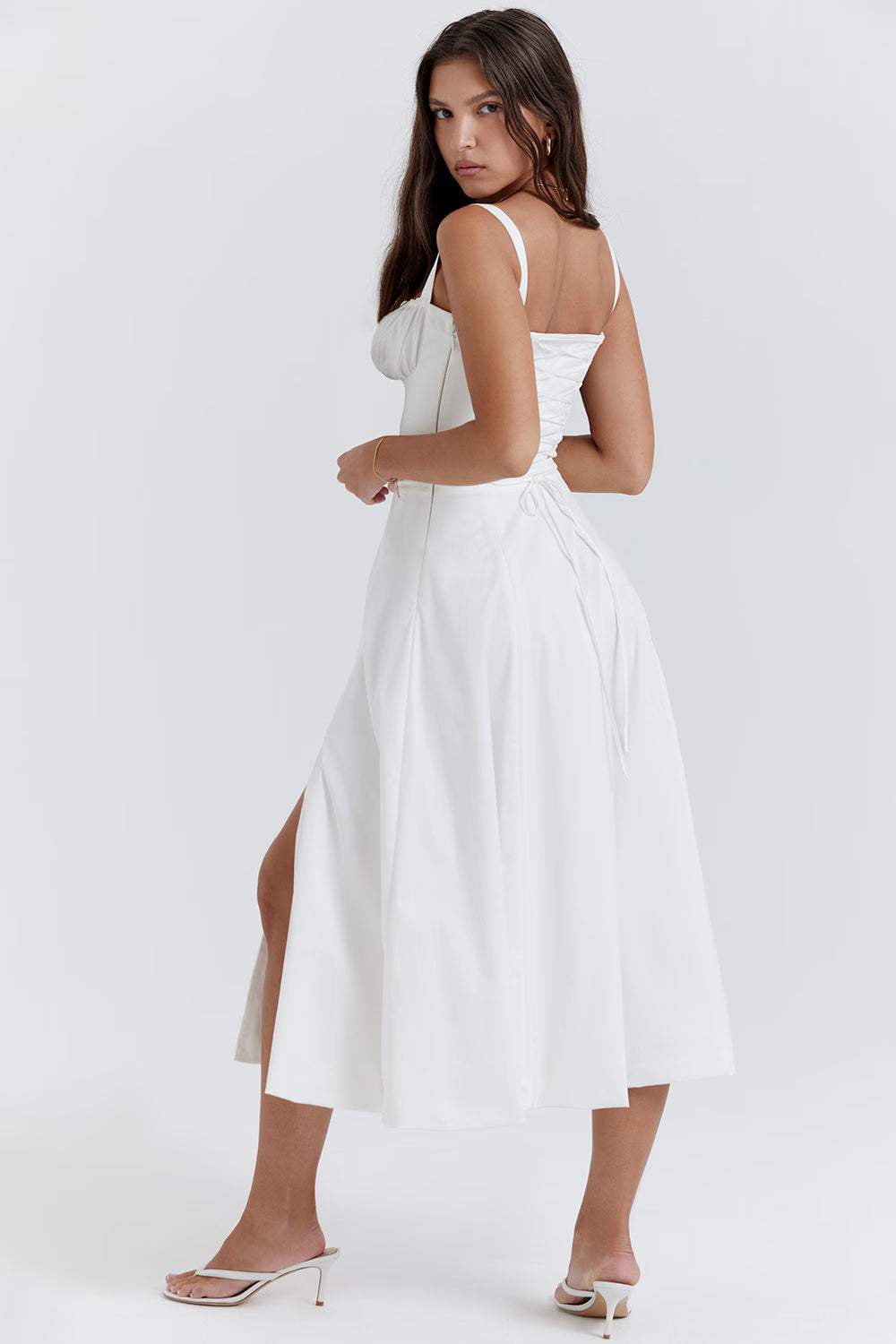 Bustier Bodice Midi Dress For Women