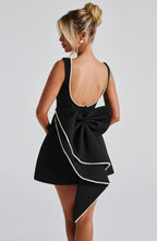 Round Neck Fit And Flare Mini Dress