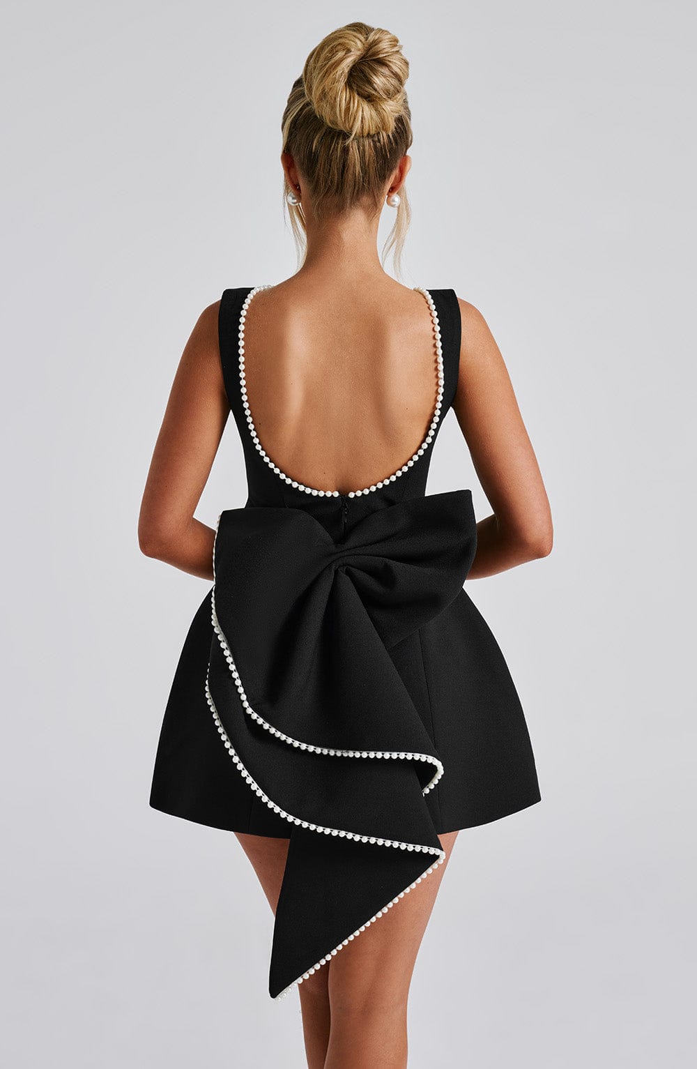 Round Neck Fit And Flare Mini Dress