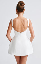 Round Neck Fit And Flare Mini Dress