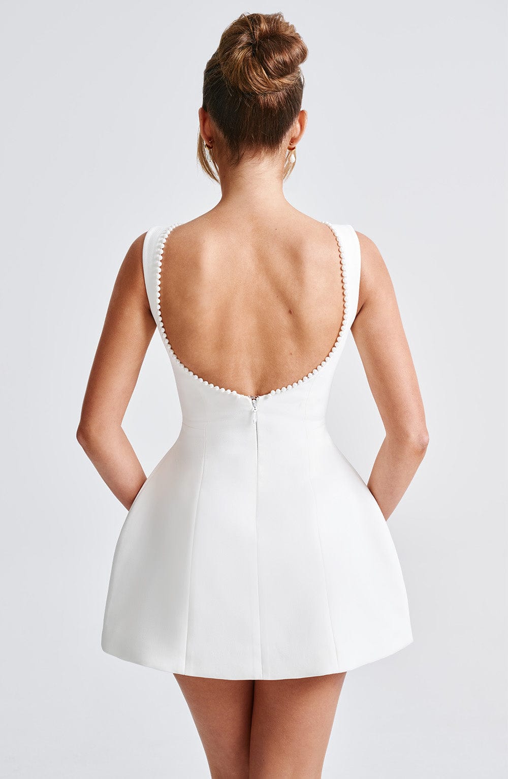 Round Neck Fit And Flare Mini Dress