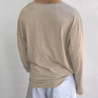 Casual Drop Shoulder Long Sleeve Top
