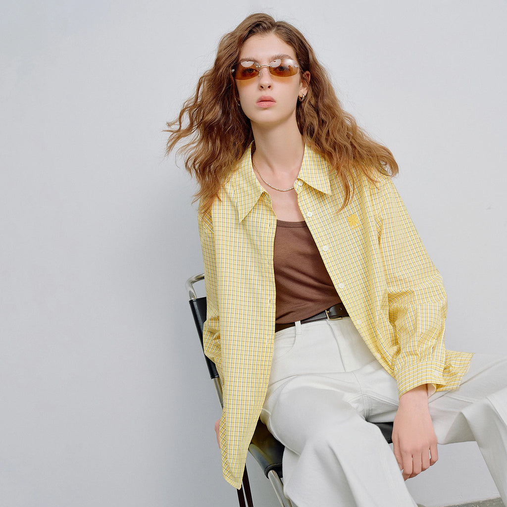 Checkered Oversized Button Down Casual Shirt