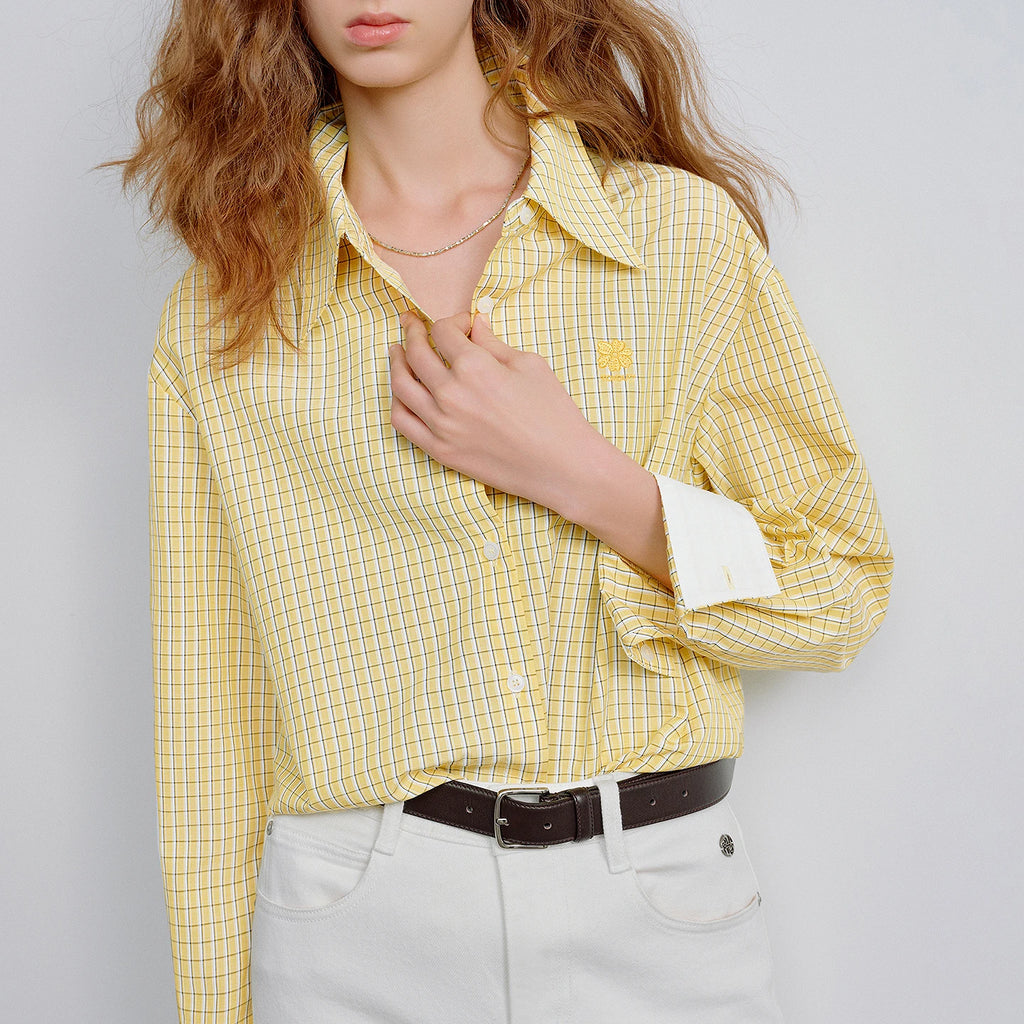Checkered Oversized Button Down Casual Shirt