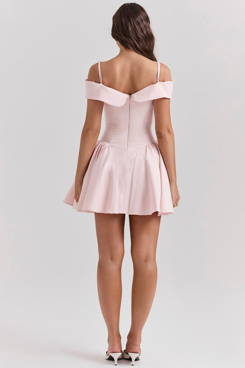Off Shoulder Fit and Flare Mini Dress