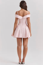 Off Shoulder Fit and Flare Mini Dress