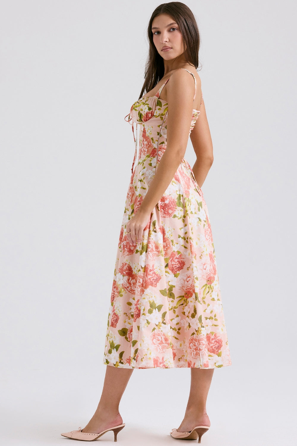 Sleeveless Floral Fit and Flare Dress