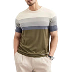 Men's Contrast Stripe Crew Neck T-Shirt