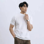 Men's Vertical Ribbed Knit T-Shirt