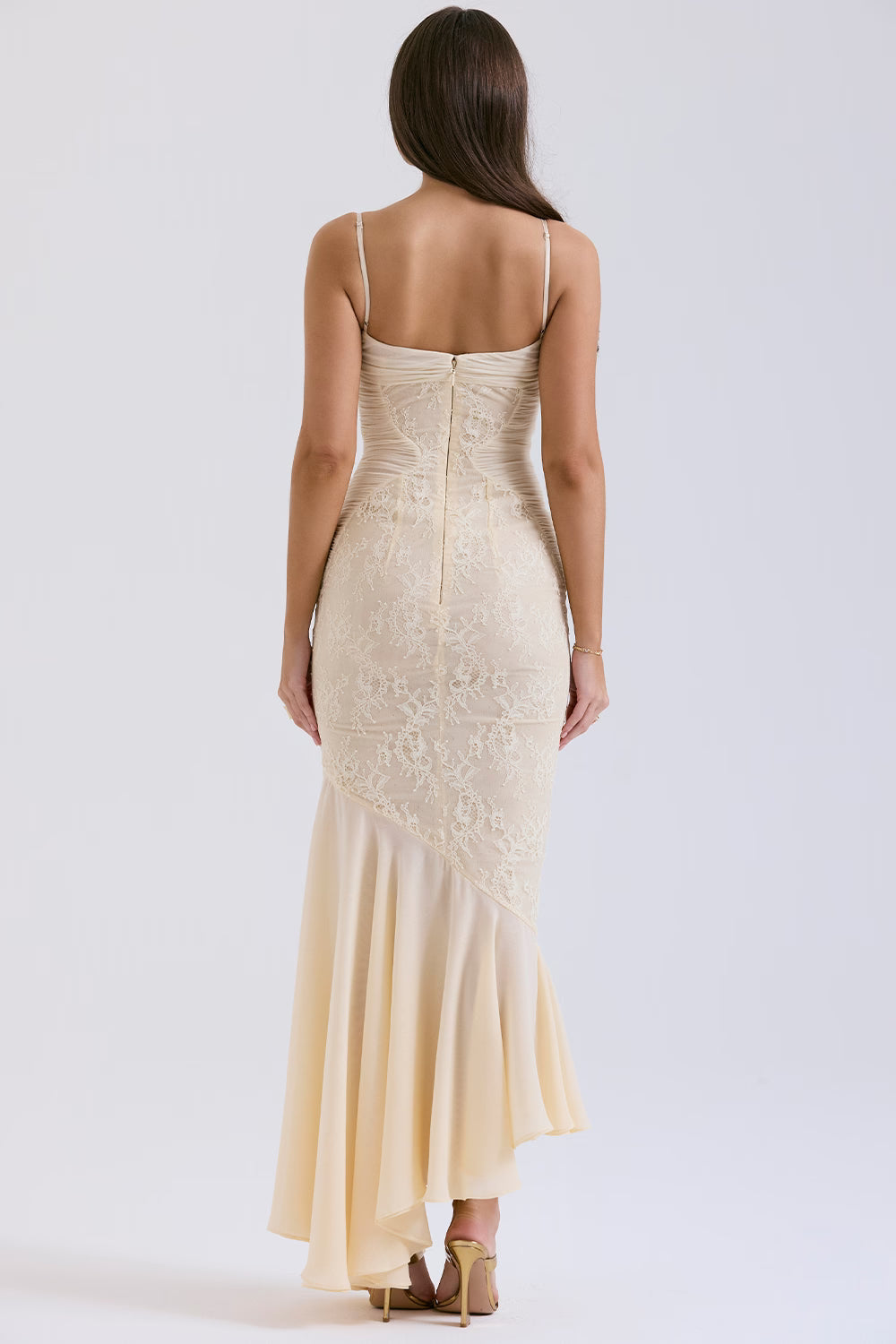 Women's Strapless Mermaid Maxi Dress with Fitted Bodice Style