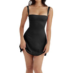 Ivy Spaghetti Strap Satin Party Dress