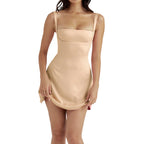Ivy Spaghetti Strap Satin Party Dress