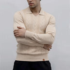 Long Sleeve Henley Polo Shirt