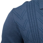 Long Sleeve Henley Polo Shirt