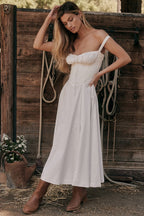Bustier Bodice Midi Dress For Women