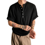 Men’s Loose Fit Henley Shirt