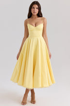 Women's Strappy Full Skirt Midi Dress