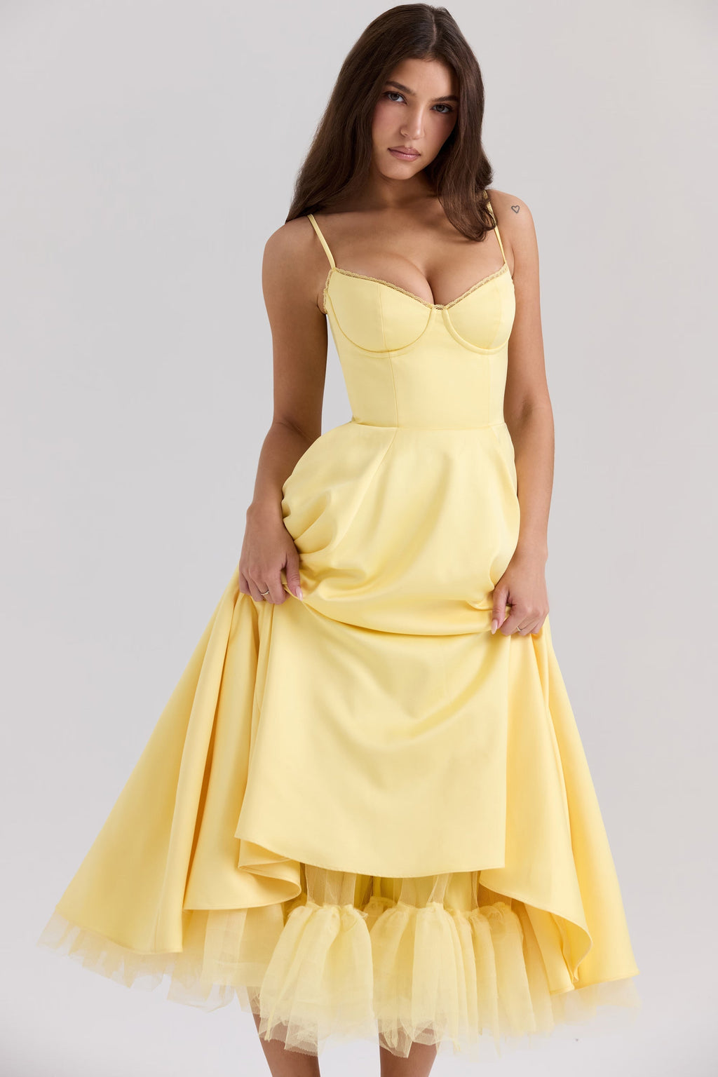 Women's Strappy Full Skirt Midi Dress