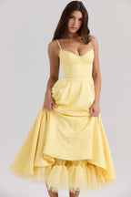 Women's Strappy Full Skirt Midi Dress